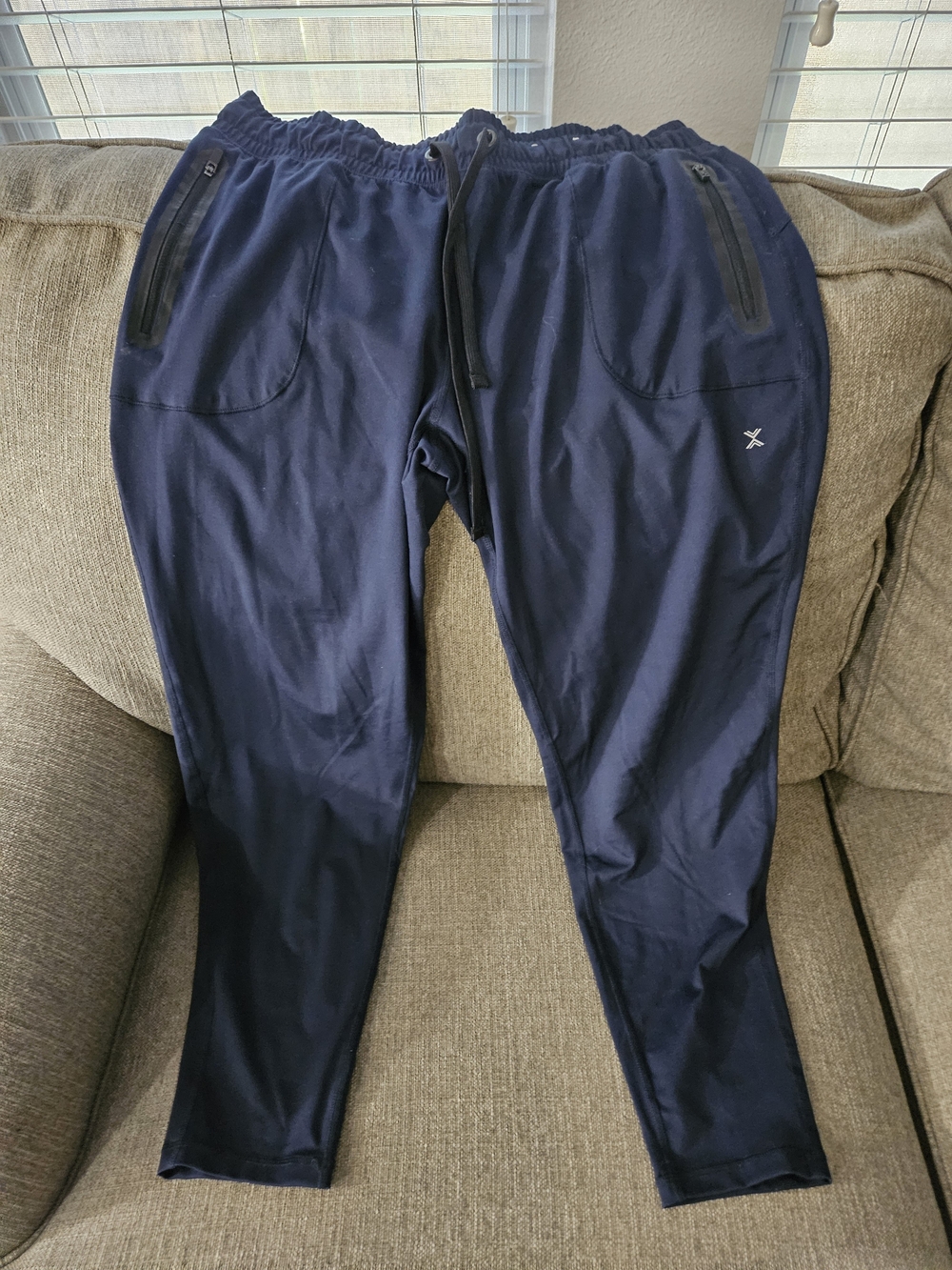 Xersion Navy Women's Track Joggers with Zipper Pockets